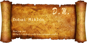 Dobai Miklós névjegykártya